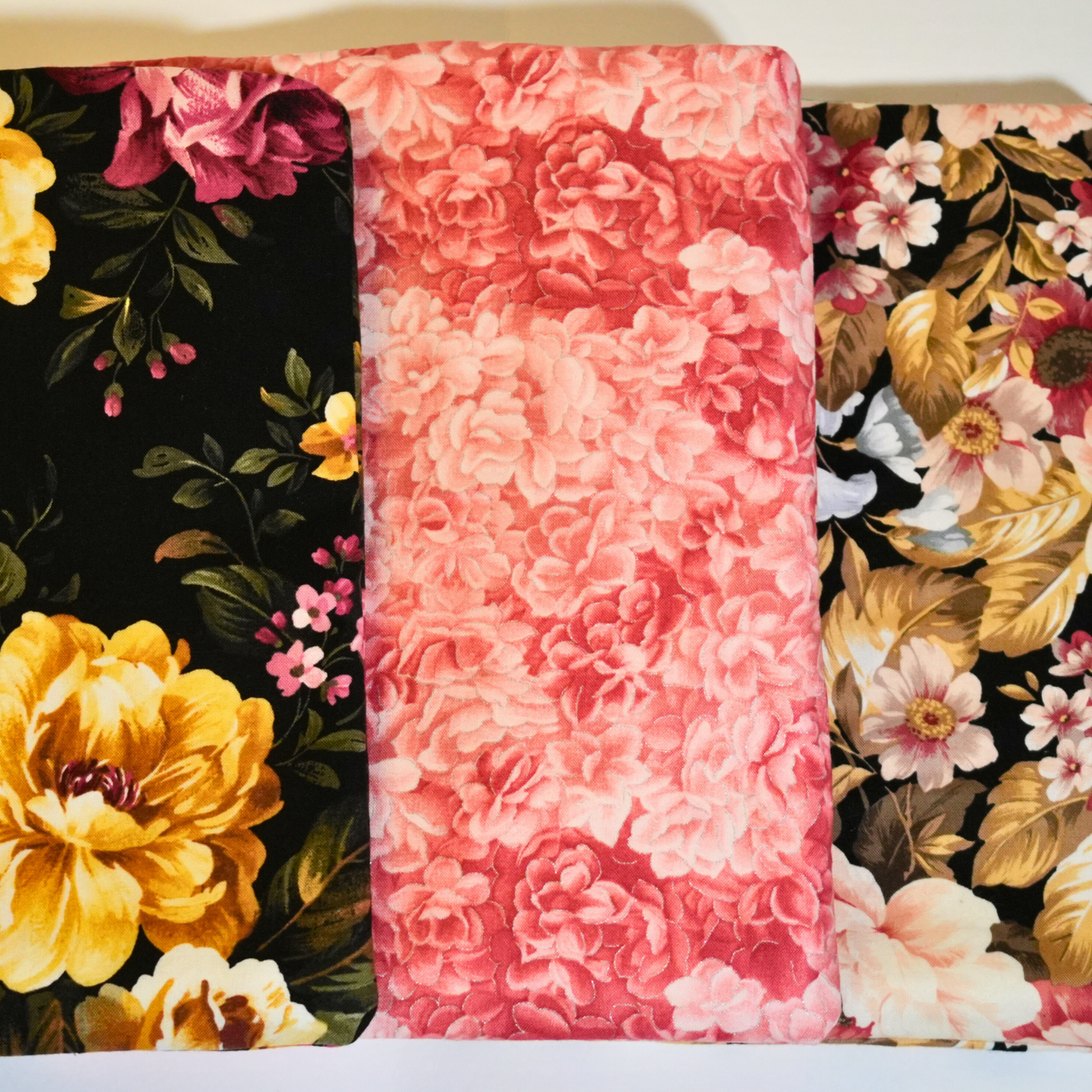 Black & Yellow Floral Book Sleeve – Handmade Protective Sleeve for Books, Journals, and eReaders